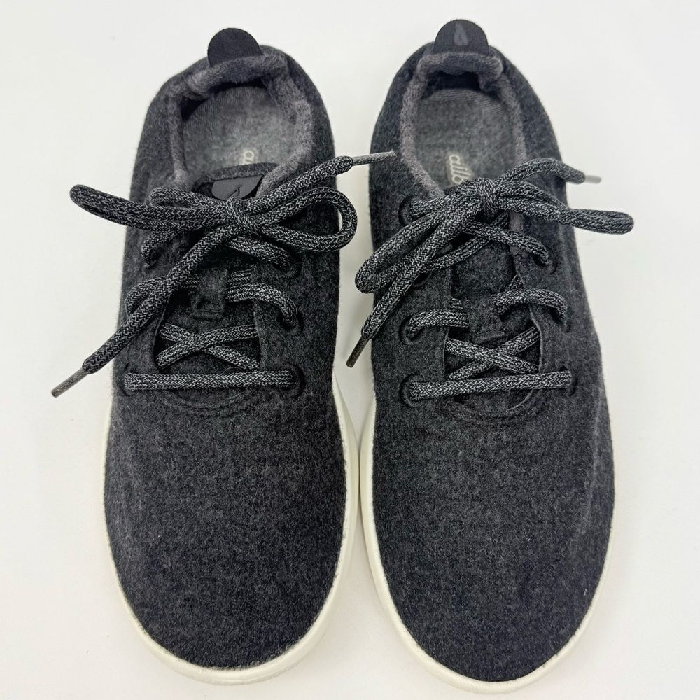Allbirds Gray Black Wool Runner Superfine Merino Lace Up Women’s Sneakers